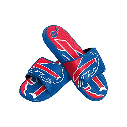 FOCO Buffalo Bills NFL Colorblock Big Logo Gel Slide Blue red Badelatschen Hausschuhe - S FOCO Buffalo Bills NFL Colorblock Big Logo Gel Slide Blue red Badelatschen Hausschuhe - S von FOCO