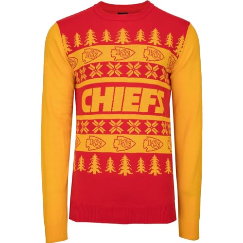 FOCO NFL Ugly Sweater Xmas Strick Pullover Kansas City Chiefs - L von FOCO