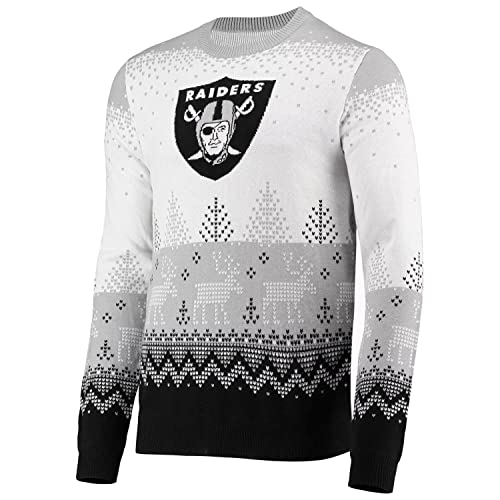 FOCO NFL Ugly Sweater XMAS Strick Pullover Las Vegas Raiders - L von FOCO