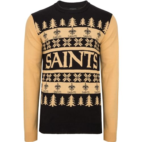 FOCO NFL Ugly Sweater Xmas Strick Pullover New Orleans Saints - M von FOCO