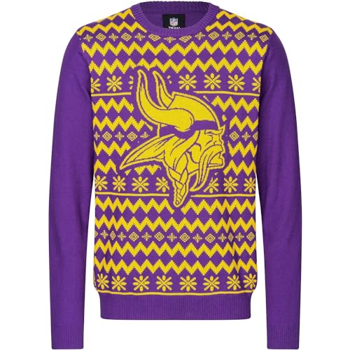 FOCO NFL Winter Sweater Strick Pullover Minnesota Vikings - L von FOCO