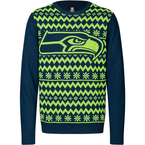 FOCO NFL Winter Sweater Xmas Strick Pullover Seattle Seahawks - L FOCO NFL Winter Sweater Xmas Strick Pullover Seattle Seahawks - L von FOCO