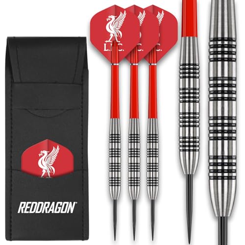 FOCO Offiziell lizenzierte Liverpool FC Flights mit Red Dragon 24 Gramm Wolfram Darts-Set FOCO Offiziell lizenzierte Liverpool FC Flights mit Red Dragon 24 Gramm Wolfram Darts-Set von FOCO