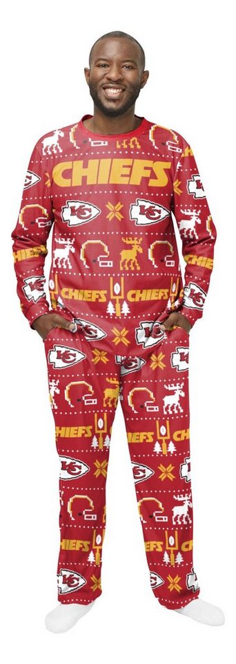 FOCO Schlafanzug NFL Kansas City Chiefs Crewneck Ugly Pajama von FOCO