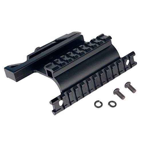 FOCUHUNTER Airsoft Aluminum Handschutzschienensystem Handguard Rail System für AK74U Serie AEG AK74 Picatinny Rail Doppelseitenschiene Tactical Metal Schwarz von FOCUHUNTER