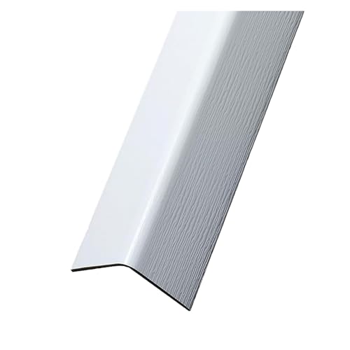 Kantenschutzstreifen Wandeckenschoner, PVC-Eckschutz, Kantenschutz, Eckkanten-Zierstreifen, selbstklebender Schutzwinkel for Schränke mit Keramikfliesen und Tapeten(White Coarse Lines,80x3.6cm) von FOELANNE