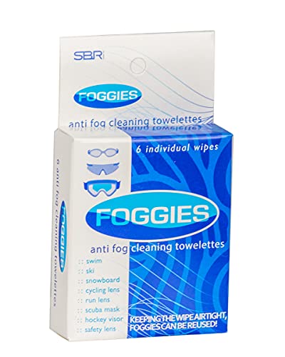 FOGGIES Anti-Beschlag Tücher für Schwimmbrillen | Entnebelungsbehandlung für Schwimmer und Taucher | Verhindert das Beschlagen Ihrer Brille! (6er Pack) von FOGGIES