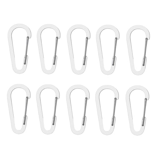 10Pcs Karabiner Clip Edelstahl Schlüsselanhänger Clip Karabiner Haken Karabiner Clip Rucksäcke Camping Outdoor von FOLODA