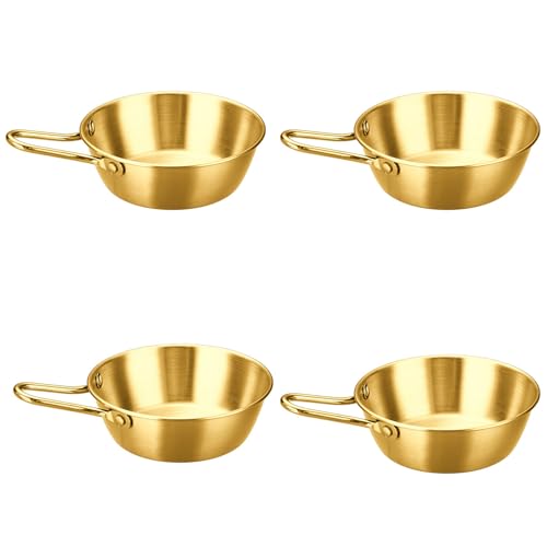 FOLODA 4Pcs Tasse Praktische Besteck Edelstahl Stählen Camping Kochgeschirr Schüssel Set Kochgeschirr Picknicks Schüssel Für Wanderungen Grill von FOLODA