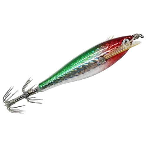 FOLODA Glow Jigs Haken Zum Salzwasserfischen Tintenfisch Jigs Haken Schwimmende Horizontale Garnelenköder Nachtfischköder von FOLODA