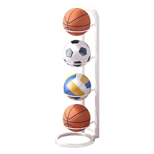 FOLODA Metall Basketballball Aufbewahrungsregal Sportausrüstungsständer Rollender Ball Vertikales Präsentationsregal von FOLODA