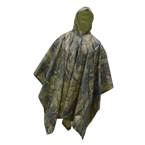 FOLODA Zusammenklappbare Regenmäntel Wasserdicht Camouflage Regenmantel Mit Kapuze Für Camping Jagd Kleidung Unterschlupf Zelt Wandern Regenausrüstung von FOLODA