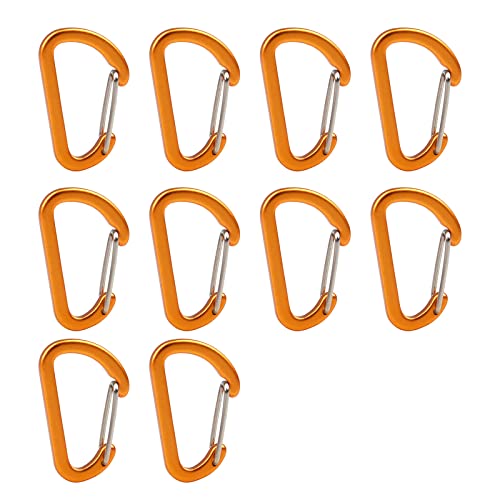 Karabiner Clip 10 Stück Robuster Karabinerhaken Für Fitnessstudio Camping Wandern Freien Kleine Karabiner Für Leine Geschirr von FOLODA