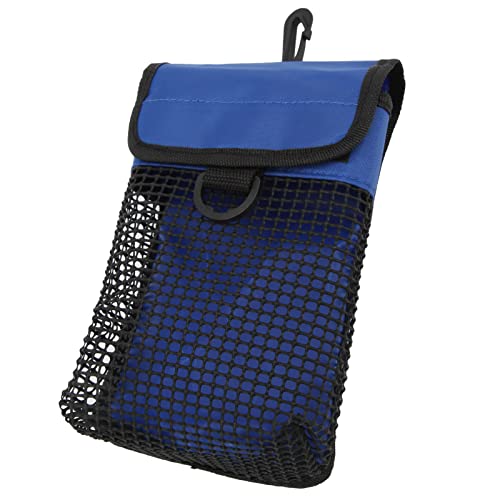 FOLOSAFENAR Tragbare Mesh-Ausrüstungstasche, Starkes drehbares Snap-Design, kompaktes PVC-Kunststoffmaterial, einfach aufzuhängende Unterwasser-Mesh-Tasche für den Außenbereich(Blau) von FOLOSAFENAR