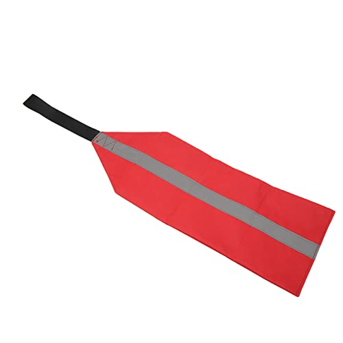 Kajak-Sicherheitsflagge, gute Zugfestigkeit, gute Sichtbarkeit, reflektierender Streifen, rote Warnflagge, leicht für Kanus, Boote, Autos von FOLOSAFENAR
