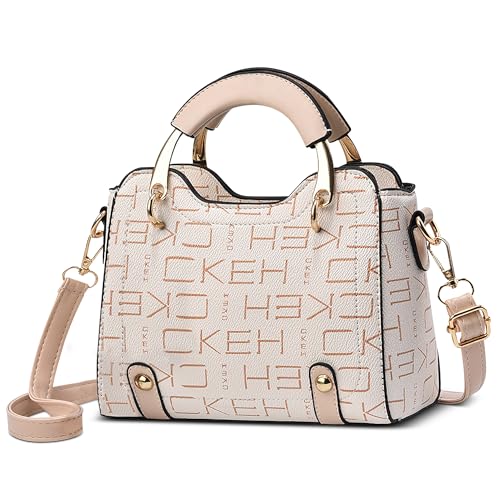 FOLOVEYA Elegant Handtasche Damen Klein Umhängetaschen Mode Frauen Henkeltaschen Crossbody Tasche Schultertasche PU Leder für Arbeiten Reisen Dating Top Griff Tasche Khaki Buchstaben FOLOVEYA Elegant Handtasche Damen Klein Umhängetaschen Mode Frauen Henkeltaschen Crossbody Tasche Schultertasche PU Leder für Arbeiten Reisen Dating Top Griff Tasche Khaki Buchstaben von FOLOVEYA