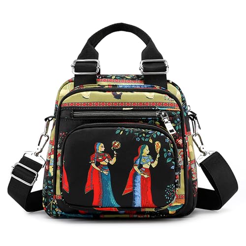 FOLOVEYA Umhängetasche Damen Kleine Handtasche Bunt Mini Rucksack Frauen Crossbody Bag Multi-Tasche Shopper Schultertasche College Reisen Wasserdicht Polyester Messenger Bag Mädchen FOLOVEYA Umhängetasche Damen Kleine Handtasche Bunt Mini Rucksack Frauen Crossbody Bag Multi-Tasche Shopper Schultertasche College Reisen Wasserdicht Polyester Messenger Bag Mädchen von FOLOVEYA