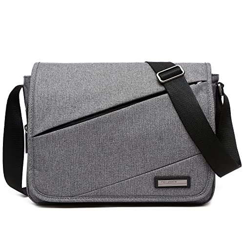 FOLOVEYA Umhängetasche Herren 13 Zoll Laptop Tasche Männer Schultertasche Kuriertasche Multi-Tasche Aktentasche für Arbeit Schule Reise Uni Wasserdicht Polyester Messenger Bag Grau FOLOVEYA Umhängetasche Herren 13 Zoll Laptop Tasche Männer Schultertasche Kuriertasche Multi-Tasche Aktentasche für Arbeit Schule Reise Uni Wasserdicht Polyester Messenger Bag Grau von FOLOVEYA
