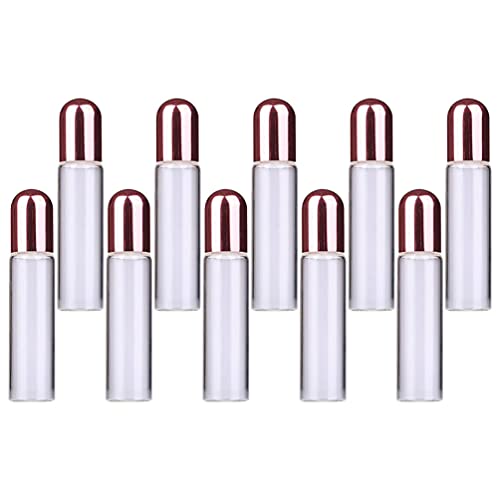 FOMIYES 10Pcs Parfüm Roller Flaschen 1 Ml Ätherisches Öl Rolle auf Flaschen Leere Klar Dicht Glas Flaschen für Öle Roller auf Flaschen Rosa von FOMIYES