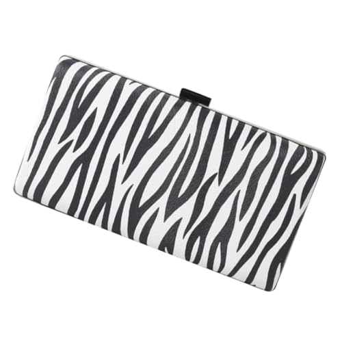 FOMIYES 1Stk Abendessen Tasche verzierte Clutch Zebra-Clutch Geldbeutel Zebra-Tasche Zebra-Geldbörse Kosmetiktasche Cosmetic Bag Frauenbeutel dekorative Handtasche mit Kette Pu Stripe von FOMIYES