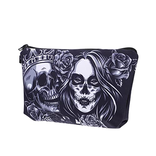 FOMIYES Kosmetiktasche Geldbeutel Zur Aufbewahrung Von Münzen Kreative Kulturtasche Taschen-schönheitstaschen Totenkopf-kulturbeutel Dopp-kit-Tasche Reisen Tragetasche Lagerung Polyester von FOMIYES