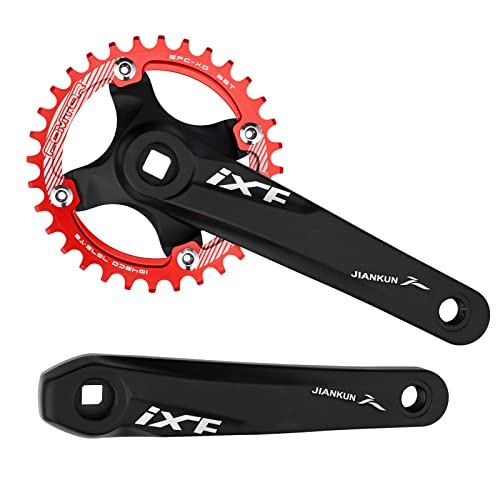 FOMTOR Fahrrad-Kurbelgarnitur Set, 170mm Kettenradgarnitur, 104 BCD 32T Kettenblatt, Fahrrad Kurbelarm Set, für MTB BMX Rennrad, Kompatibel, FSA, Gaint, Rot FOMTOR Fahrrad-Kurbelgarnitur Set, 170mm Kettenradgarnitur, 104 BCD 32T Kettenblatt, Fahrrad Kurbelarm Set, für MTB BMX Rennrad, Kompatibel, FSA, Gaint, Rot von FOMTOR