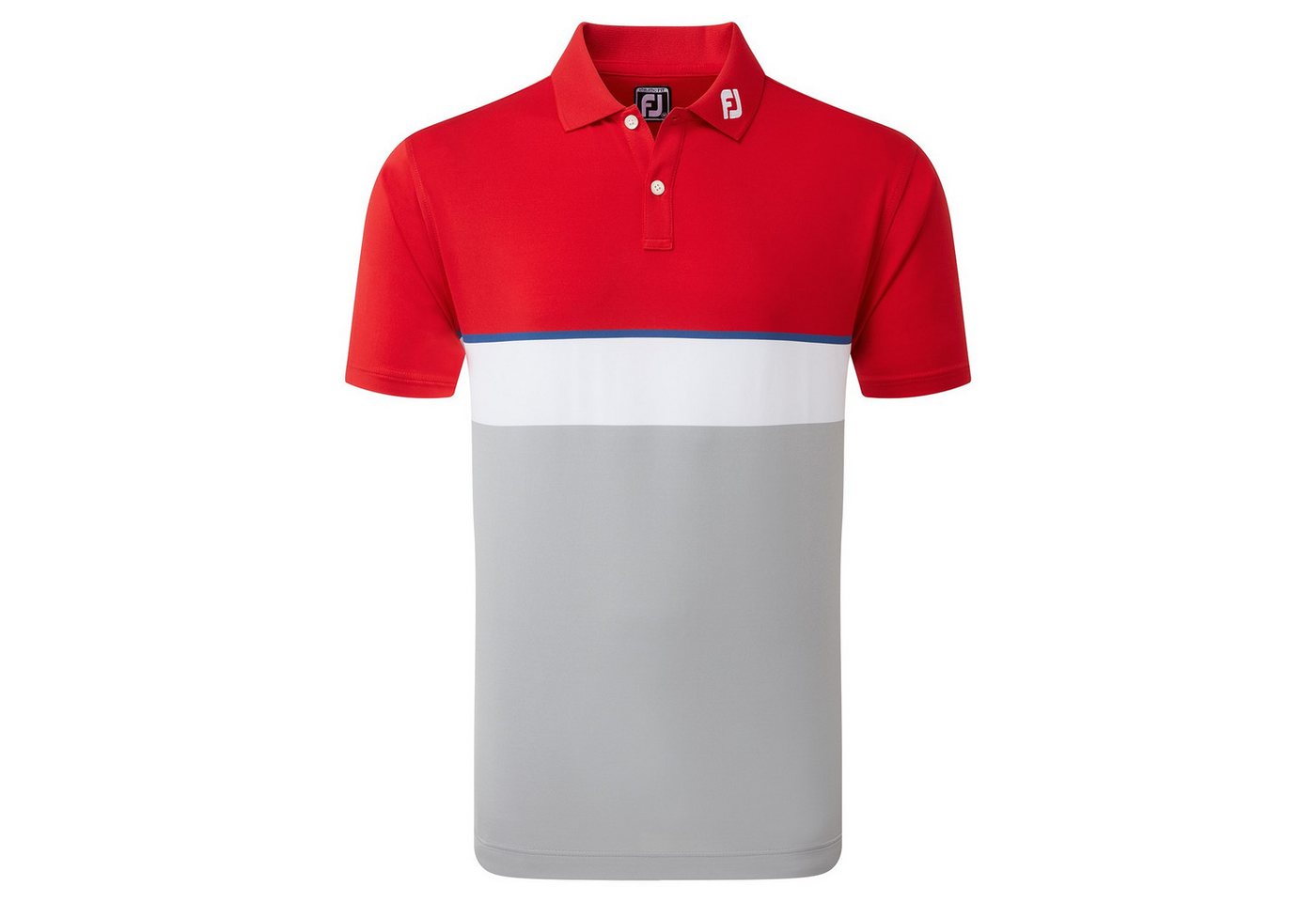 FOOTJOY Poloshirt FootJoy Golfpolo Color Block Lisle Rot/Grau Herren EU L (2-tlg) von FOOTJOY