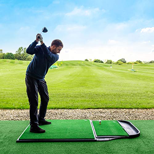 FORB Pro Driving Range Golf Abschlagmatte (200cm x 122cm) (Standmatte + Abschlagmatte) –Perfektionieren Sie Ihr Spiel | Abschlagmatte Golf | Golf Trainingshilfen | Golf Trainingsgeräte von FORB