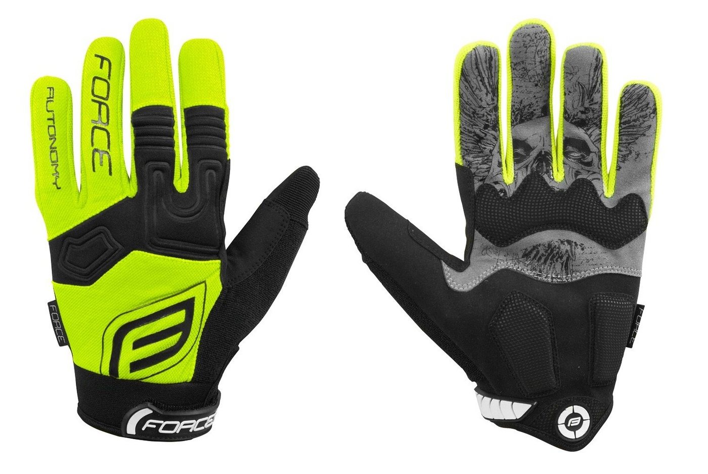 FORCE Fahrradhandschuhe Handschuhe FORCE MTB AUTONOMY. fluor +15 °C und darüber von FORCE