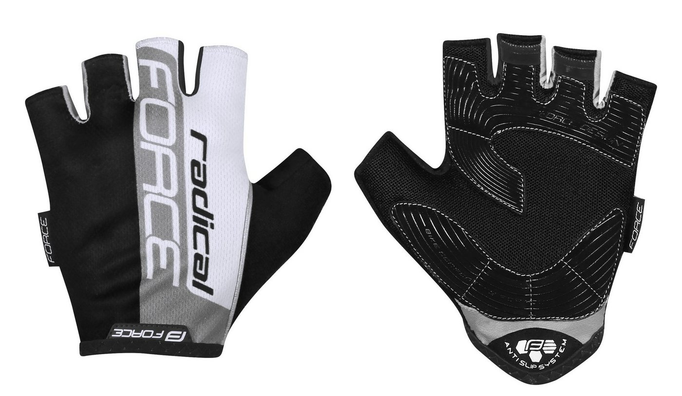 FORCE Fahrradhandschuhe Handschuhe FORCE RADICAL grau-weiss von FORCE