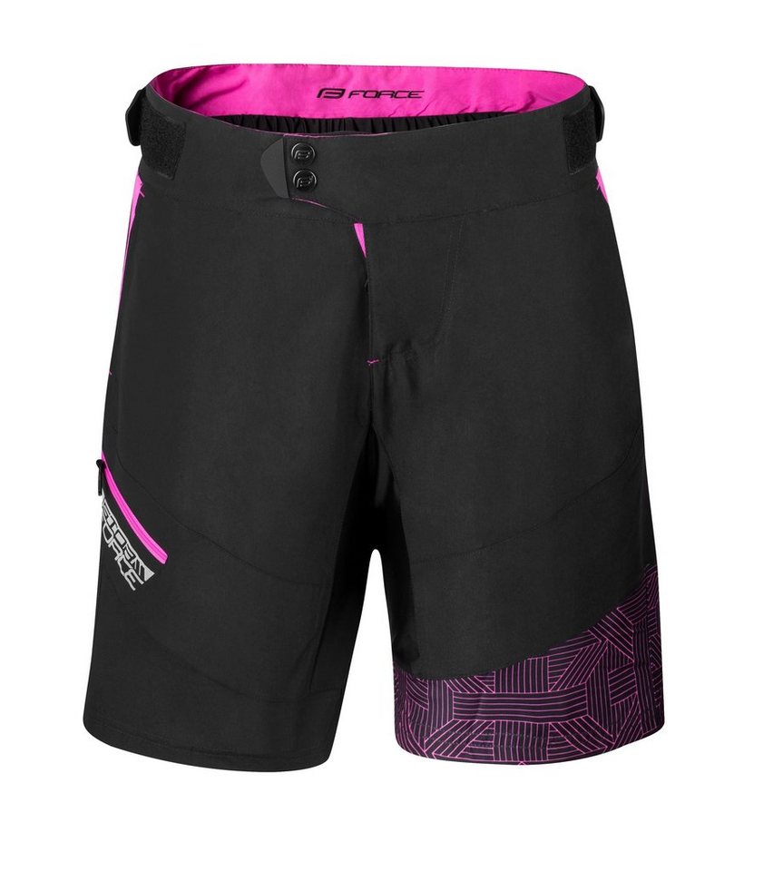 FORCE Fahrradhose FORCE Shorts STORM pink-schwarz %%% FORCE Fahrradhose FORCE Shorts STORM pink-schwarz %%% von FORCE