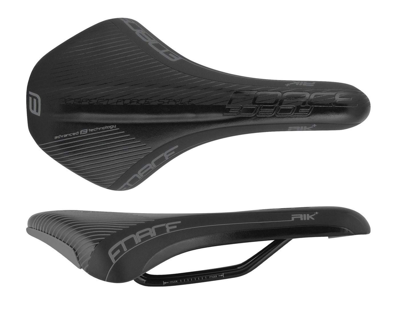 FORCE Fahrradsattel Sattel FORCE RIK schwarz glänzend FORCE Fahrradsattel Sattel FORCE RIK schwarz glänzend von FORCE