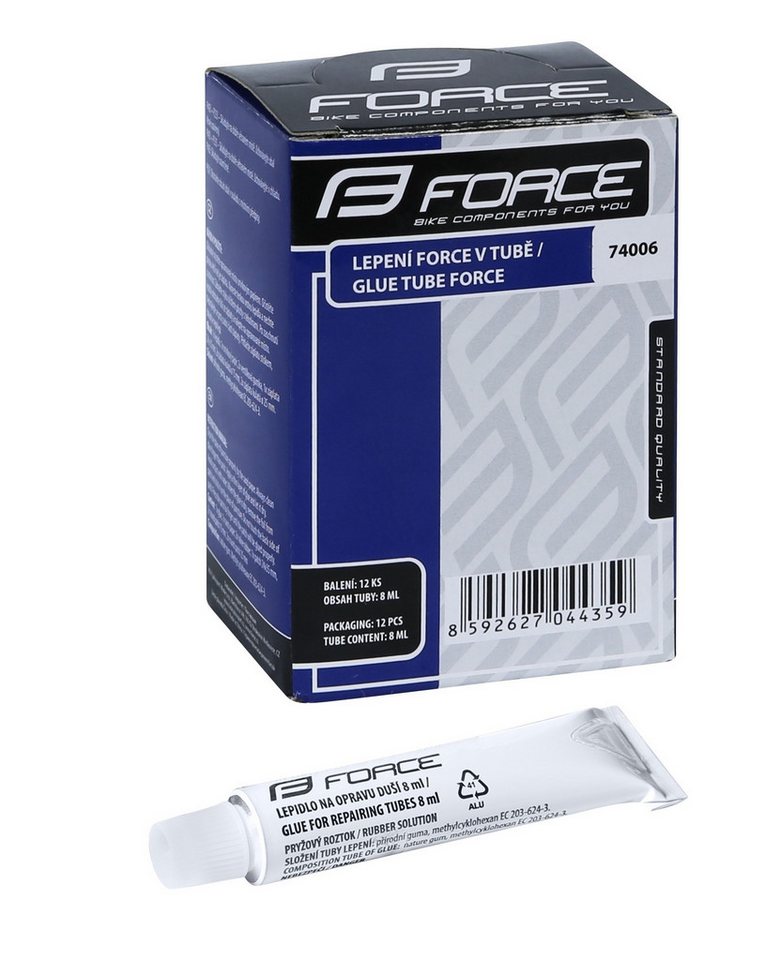 FORCE Fahrradschlauch glue tube FORCE. box 12 x 8 ml FORCE Fahrradschlauch glue tube FORCE. box 12 x 8 ml von FORCE