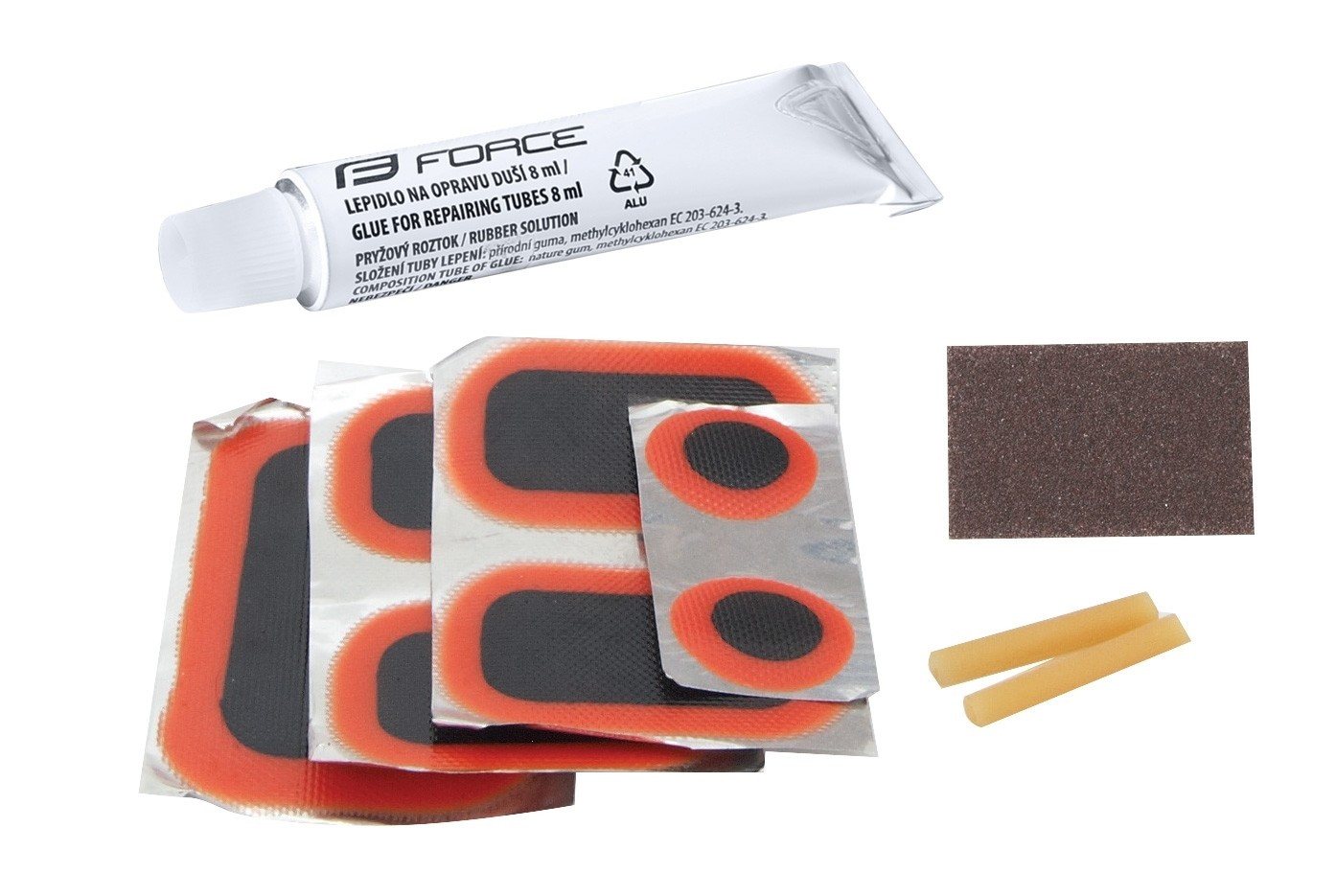 FORCE Fahrradschlauch patching set FORCE 7 plastic box-bigger105x60x20mm FORCE Fahrradschlauch patching set FORCE 7 plastic box-bigger105x60x20mm von FORCE