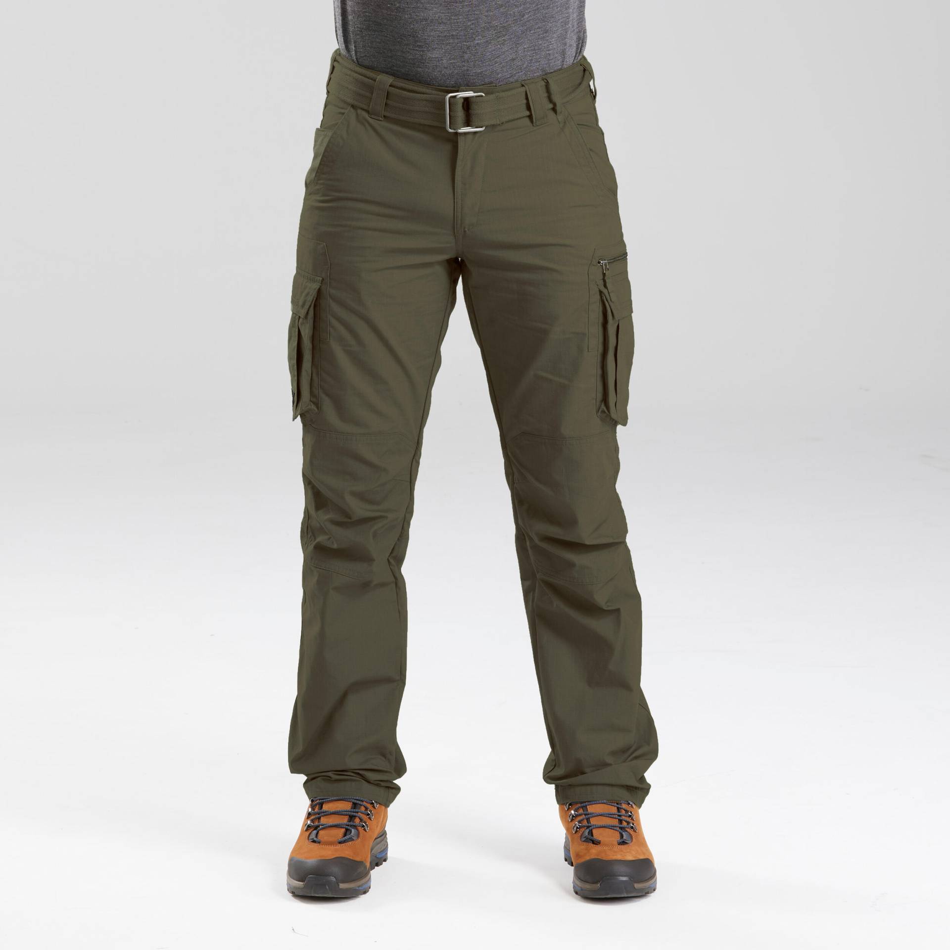 Cargohose Herren Backpacking - Travel 100 khaki von FORCLAZ