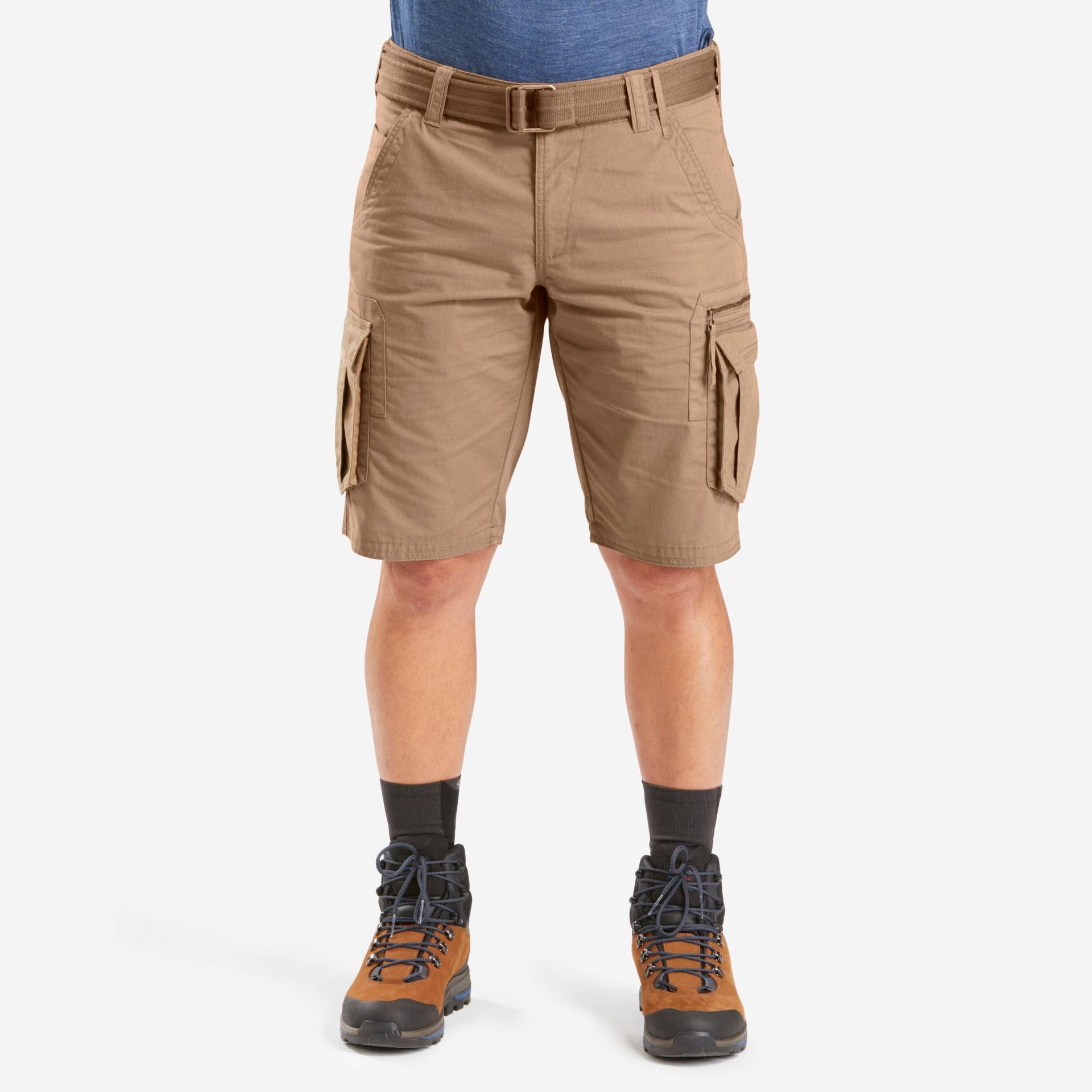 Cargoshorts Herren Backpacking - Travel 100 braun Cargoshorts Herren Backpacking - Travel 100 braun von FORCLAZ
