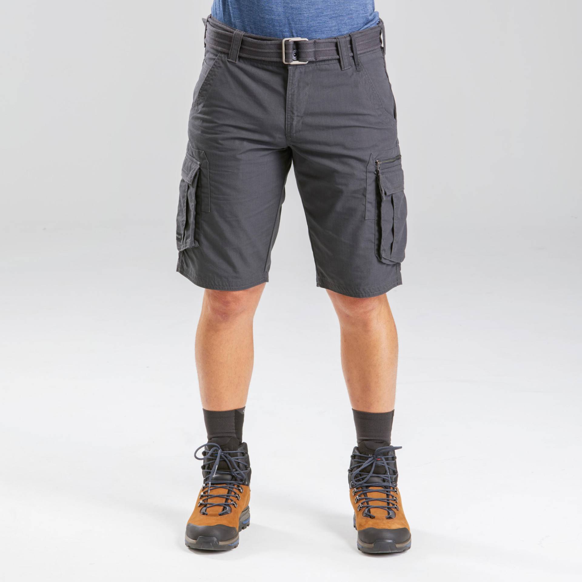 Cargo-Shorts Herren Trekking Backpacking - Travel 500 grau Cargo-Shorts Herren Trekking Backpacking - Travel 500 grau von FORCLAZ