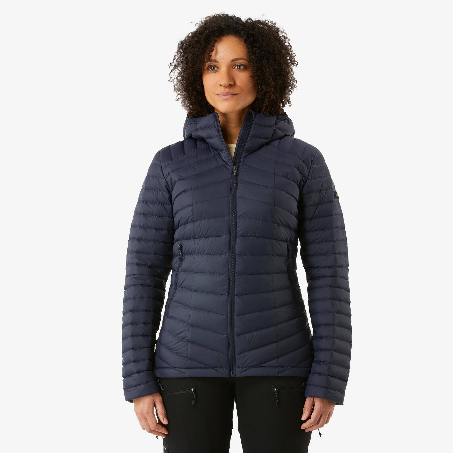 Daunenjacke Damen Kapuze bis -5 °C Trekking - MT100 von FORCLAZ