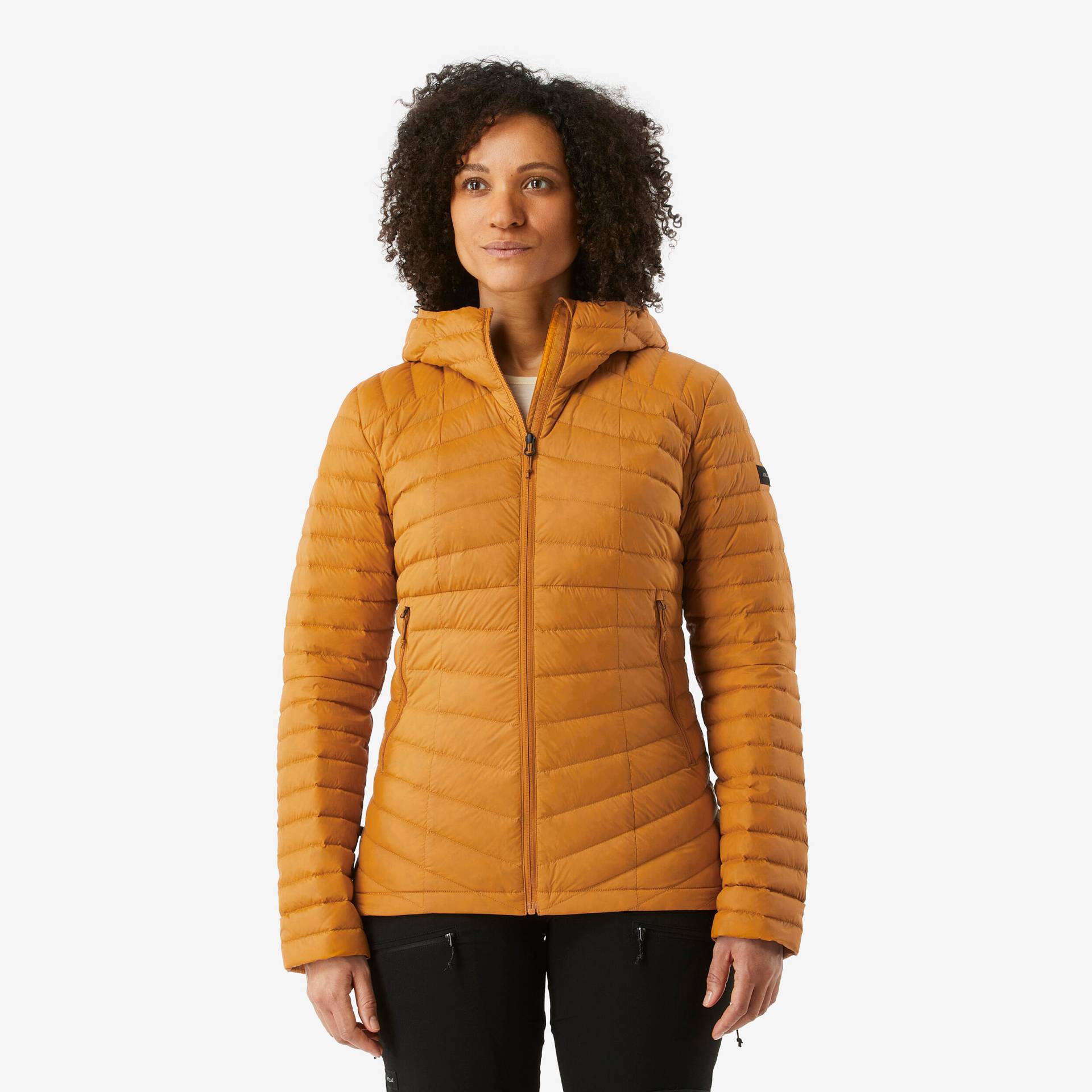 Daunenjacke Damen Kapuze bis -5 °C Trekking - MT100 von FORCLAZ