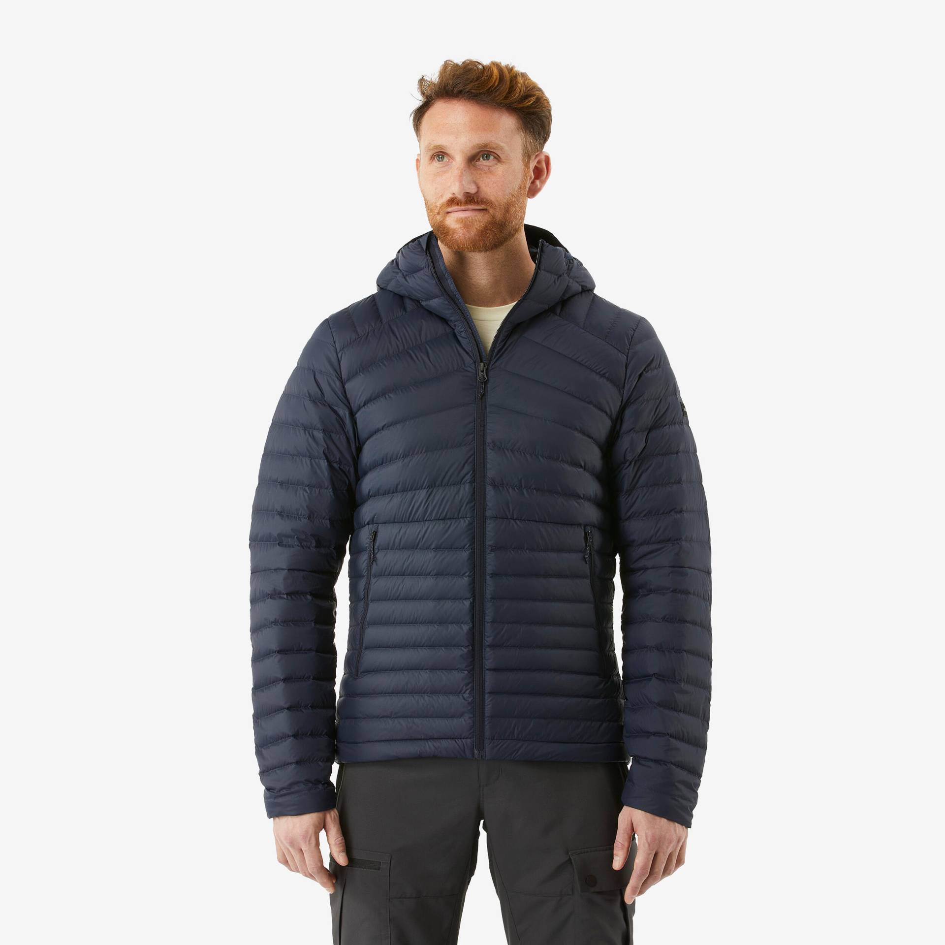 Daunenjacke Herren bis -5 °C mit Kapuze Trekking - MT100 von FORCLAZ