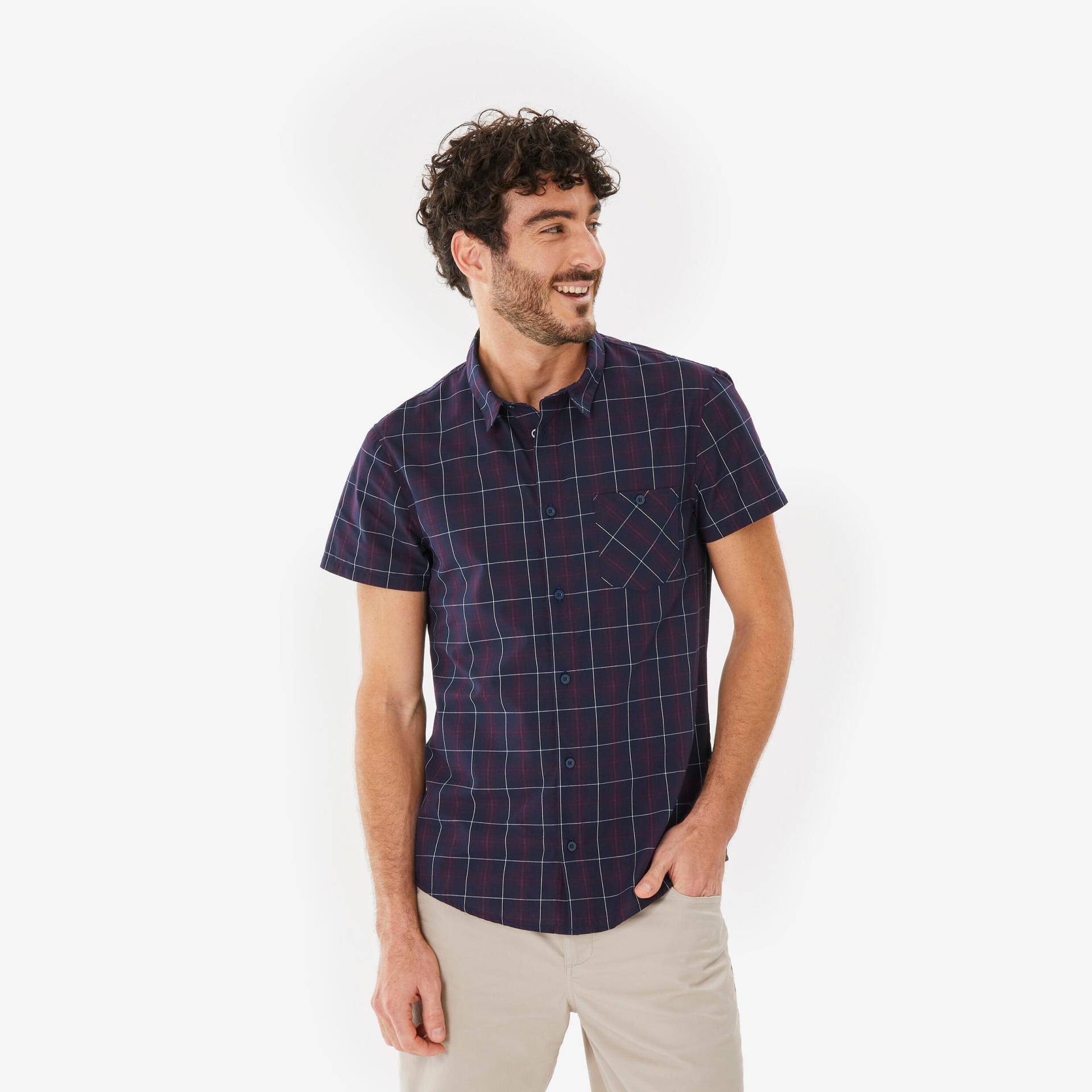 Hemd Herren kurzarm - NH100 blau Hemd Herren kurzarm - NH100 blau von FORCLAZ