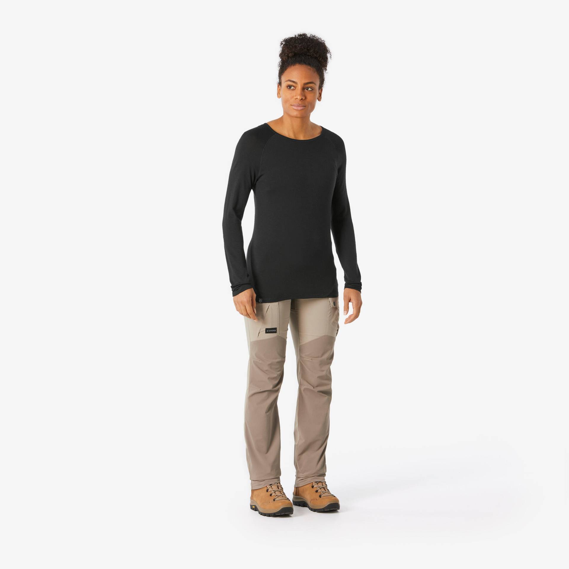 Langarmshirt Damen 100 % Merinowolle Bergwandern - MT500 Langarmshirt Damen 100 % Merinowolle Bergwandern - MT500 von FORCLAZ