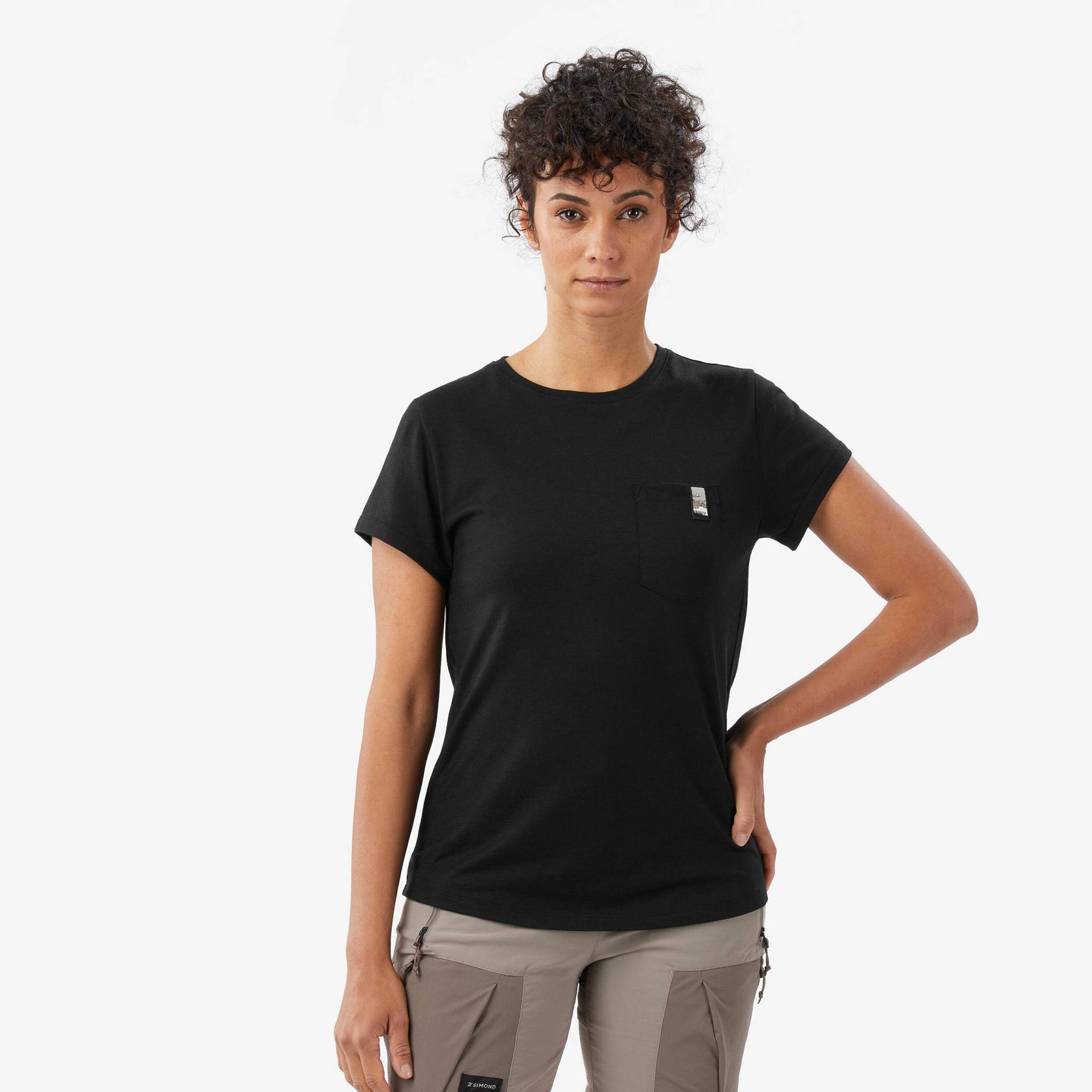 Merino T-Shirt Damen 100 % Merinowolle schwarz Merino T-Shirt Damen 100 % Merinowolle schwarz von FORCLAZ