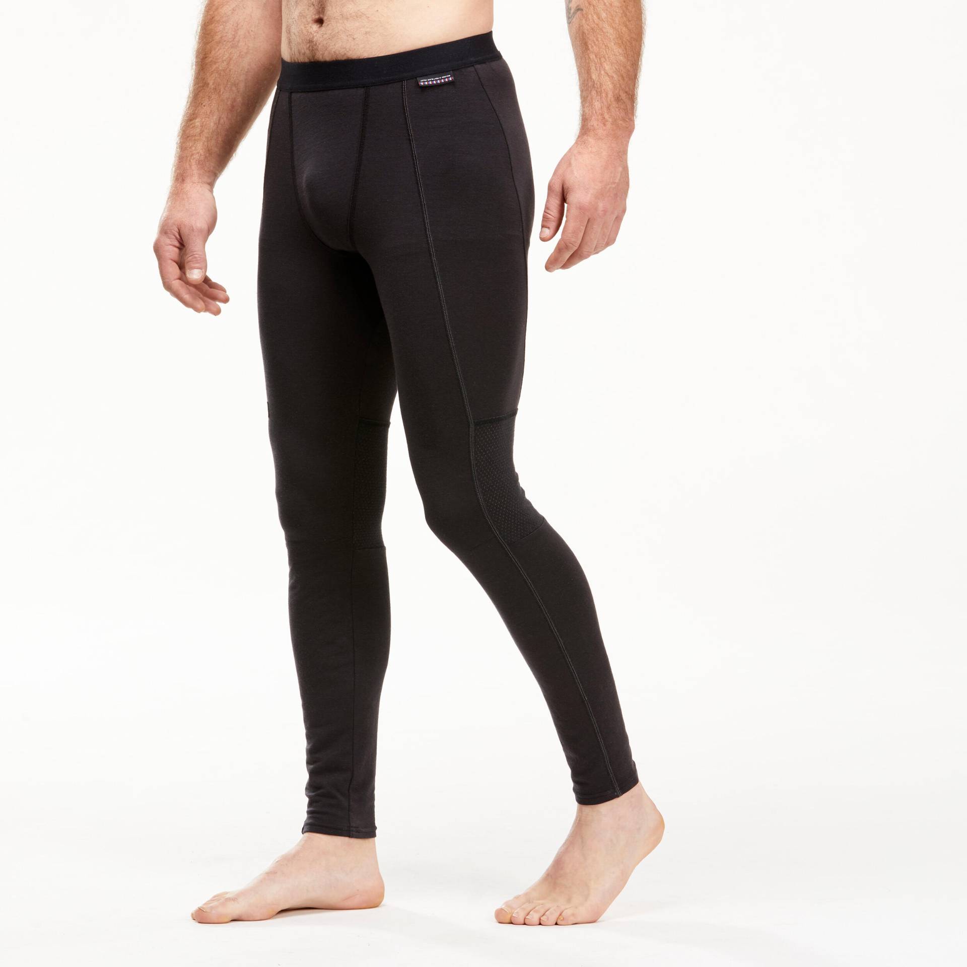 Merino Tights Herren lange Unterwäsche Trekking - MT500 schwarz Merino Tights Herren lange Unterwäsche Trekking - MT500 schwarz von FORCLAZ