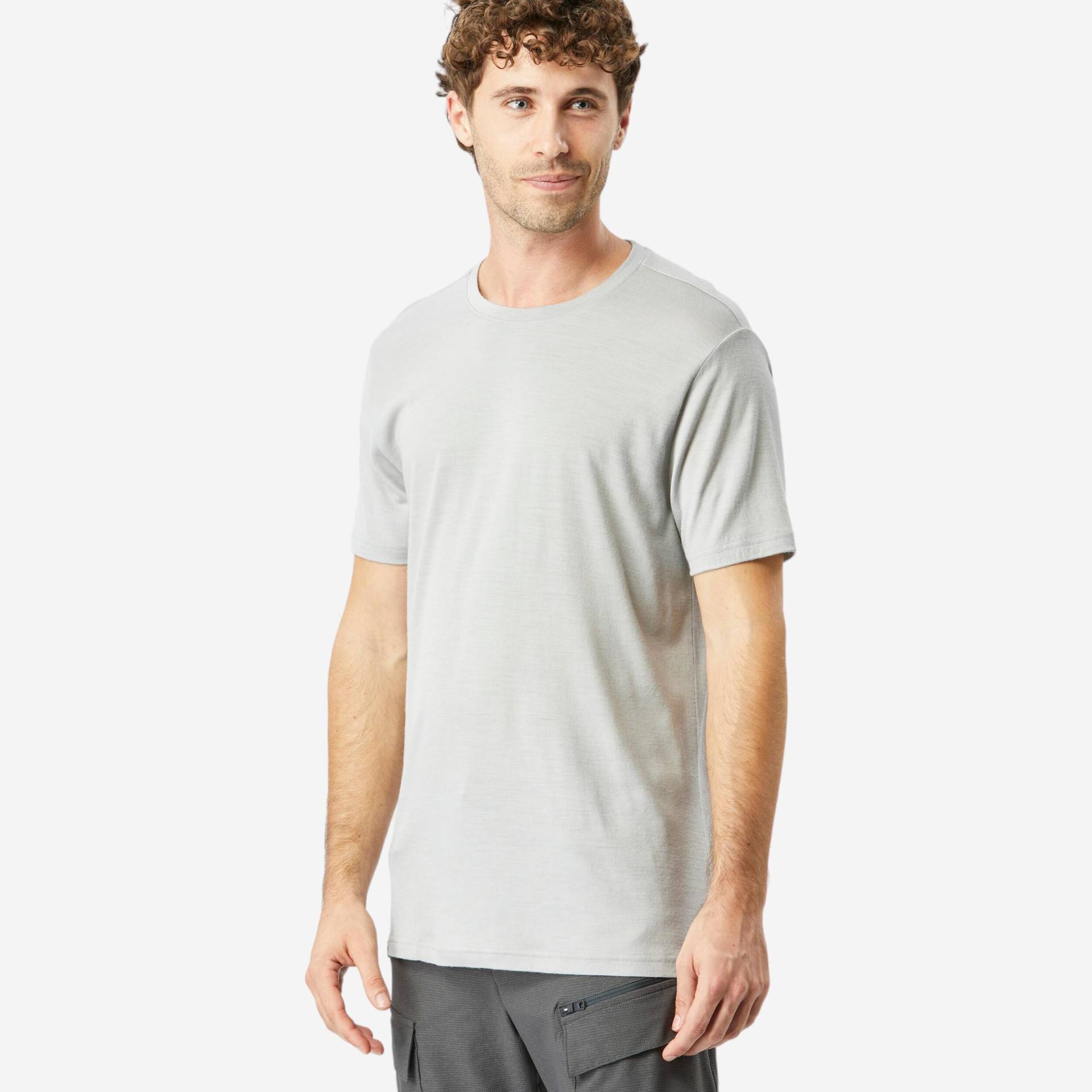 Merinoshirt Herren kurzarm Backpacking - Travel 500 grau Merinoshirt Herren kurzarm Backpacking - Travel 500 grau von FORCLAZ