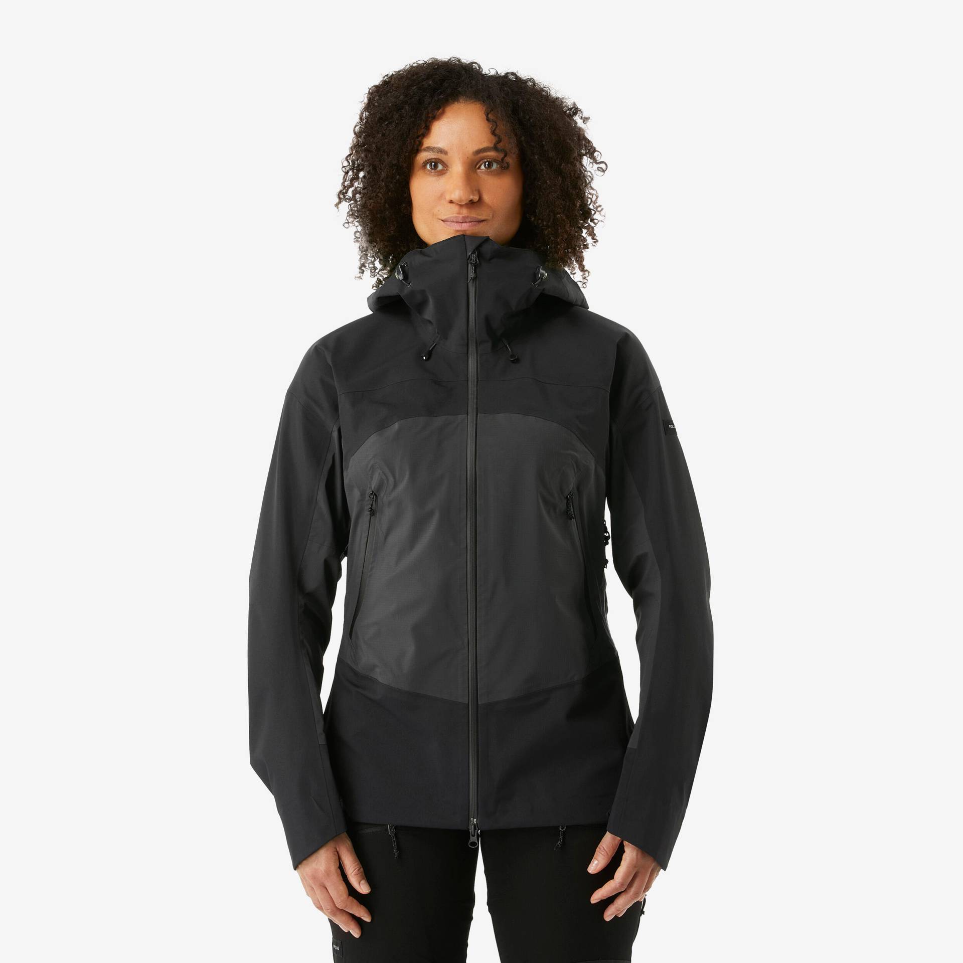 Regenjacke Damen wasserdicht 20.000 mm Wassersäule Trekking - MT900 schwarz von FORCLAZ