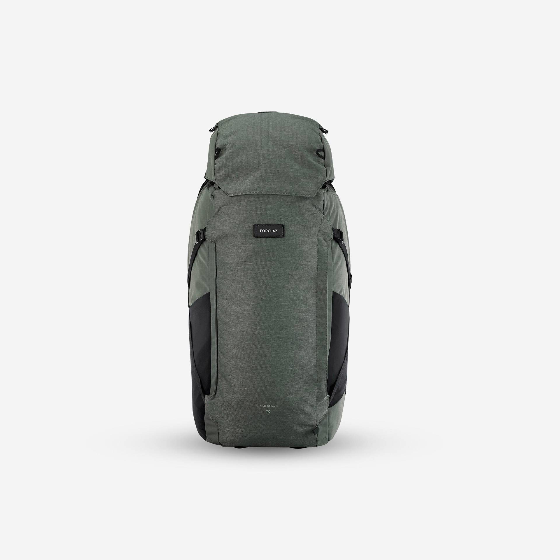 Reiserucksack Herren Kofferöffnung Backpacking - Travel 900 - 70 + 6 Liter von FORCLAZ