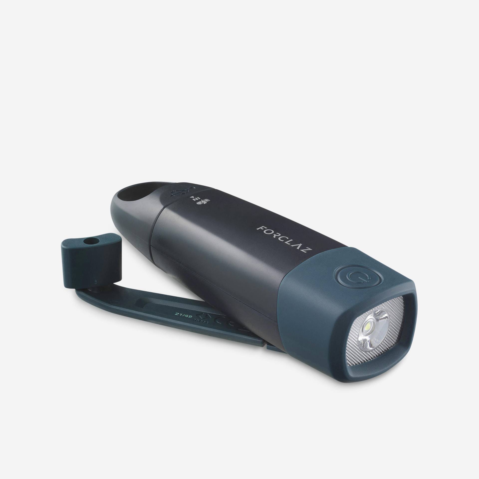 Taschenlampe Dynamo 500 V2 USB wiederaufladbar 150 Lumen von FORCLAZ