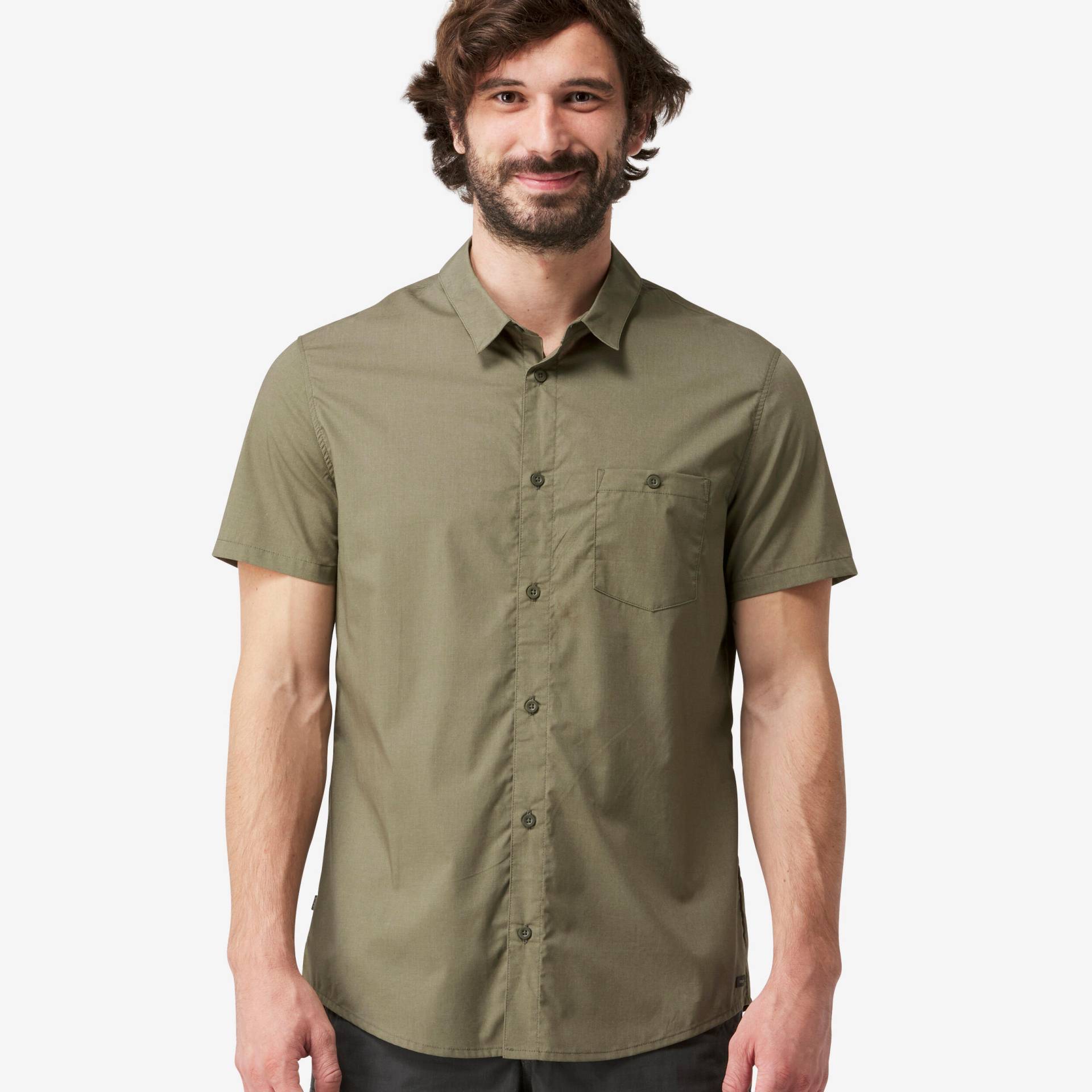 Trekkinghemd Herren kurzarm - Travel 100 Trekkinghemd Herren kurzarm - Travel 100 von FORCLAZ