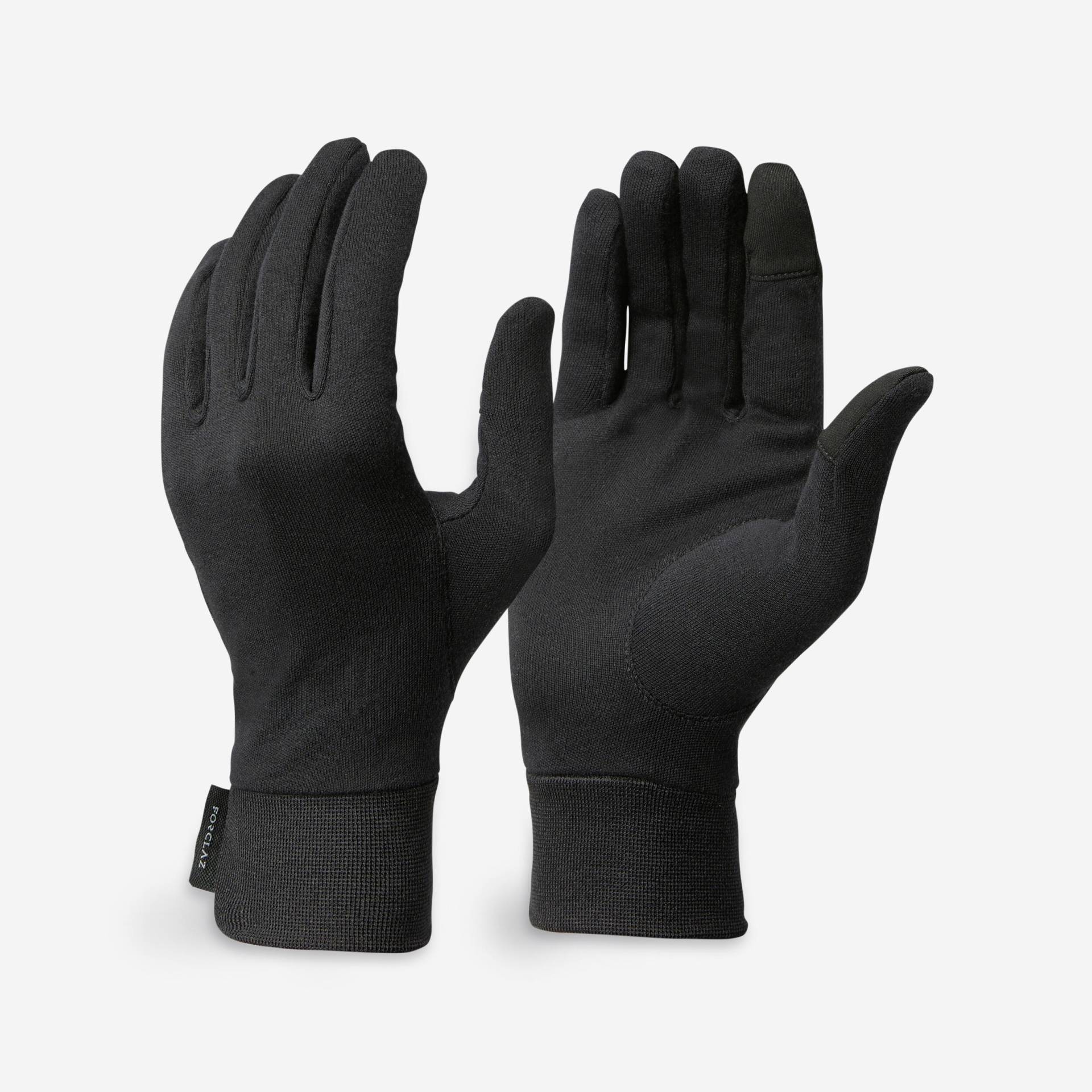 Unterziehhandschuhe Erwachsene Seide Bergwandern - MT500 schwarz Unterziehhandschuhe Erwachsene Seide Bergwandern - MT500 schwarz von FORCLAZ